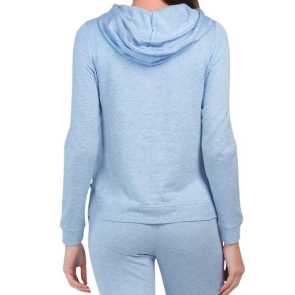 New! Peyton Primrose Metallic Star Graphic Soft Sweatshirt Pullover Hoodie - Picture 2 of 6